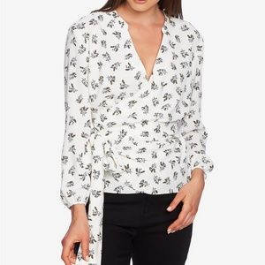 1. STATE Wrap-Front Daisy Blouse